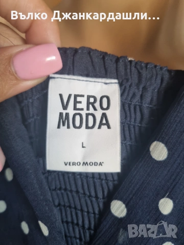 Рокля на точки Vero Moda, размер L, снимка 11 - Рокли - 53190242