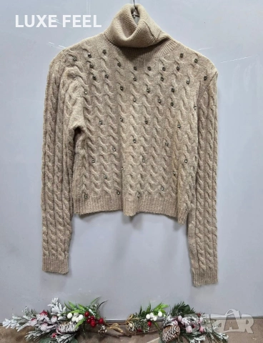 Дамски Пуловер с Камъни ⚜️