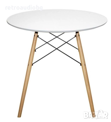  Кръгла трапезна маса Осло Раунд Ф80, снимка 4 - Маси - 52750515