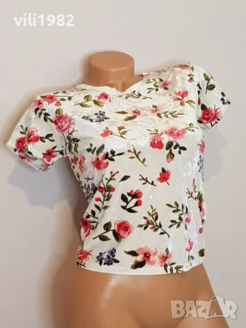 Нови дамски блузи кадифе тюл дантела FB Sister Amisu ризи, снимка 1