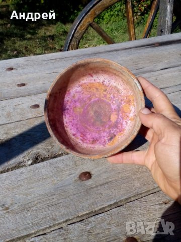 Старинна керамична паница #7, снимка 4 - Антикварни и старинни предмети - 27185868
