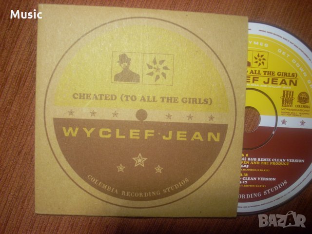  Wyclef Jean ‎– Cheated (To All The Girls)  оригинален сингъл диск, снимка 1 - CD дискове - 32441858