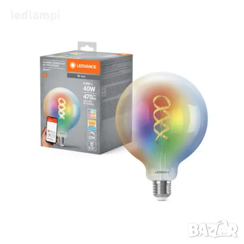 WIFI SMART LED Лампа 4.8W GLO125 RGBTW Ledvance, снимка 2 - Лед осветление - 47877483