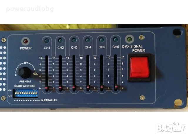Шестканален димер ShowTec D-Pack 6  - 6 по 20A, снимка 4 - Други - 52916153