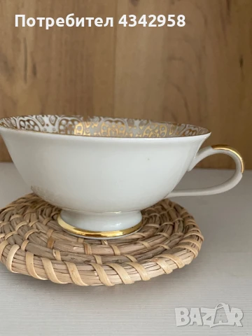 Oscar Shaller. 1950г. Порцеланова чаша., снимка 3 - Антикварни и старинни предмети - 50614265