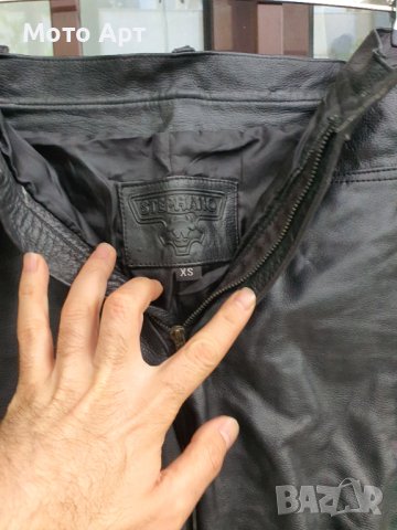 Кожен Рокерски Мото Панталон Размер S XS STEPHANO Ретро Като Нов, снимка 7 - Аксесоари и консумативи - 40760635