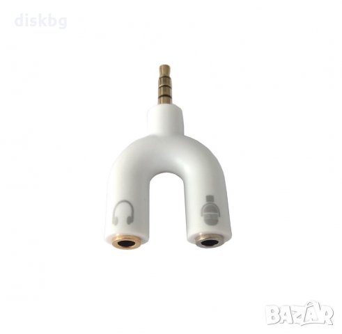 Нов аудио преход от 3.5mm М жак към 2 Ж 3.5mm жака, снимка 2 - Друга електроника - 26941374