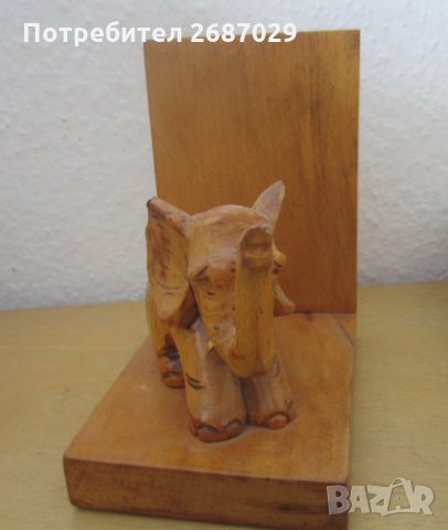 стар ограничител за книги със слон, фигура, дърворезба, снимка 9 - Статуетки - 29280609