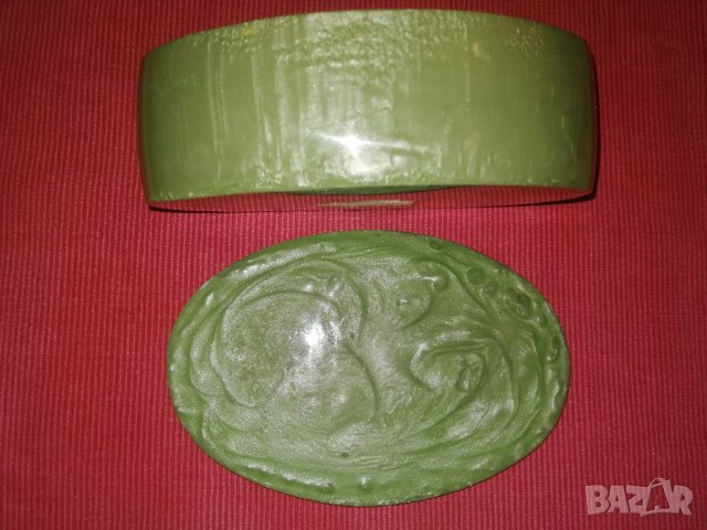 Кутия за бижута от зелен каталин СССР. , снимка 11 - Антикварни и старинни предмети - 32813754