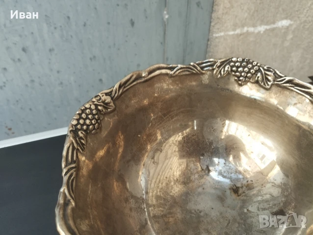 посребрена фруктиера , снимка 8 - Антикварни и старинни предмети - 51110201