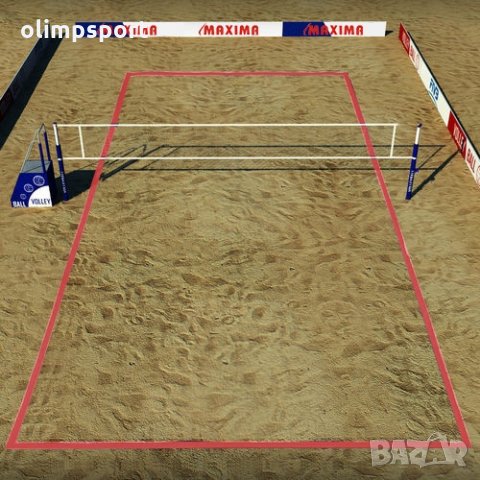 Ленти – линии за очертаване на игрище за плажен волейбол нови. Комплектът включва 2 ленти по 16 м и 