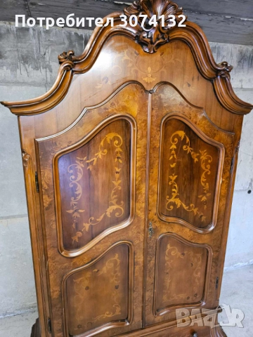Гардероб с интарзия, снимка 2 - Гардероби - 52159272