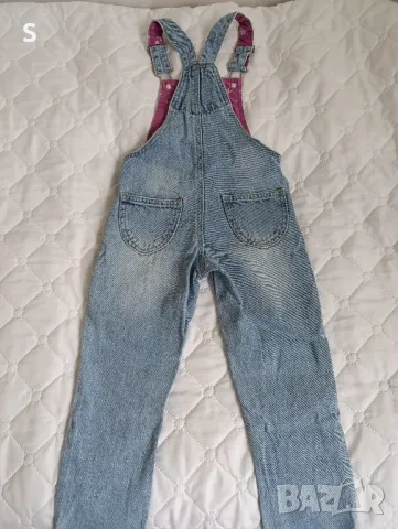 Детски дънков гащеризон - 110, снимка 4 - Детски панталони и дънки - 49466540