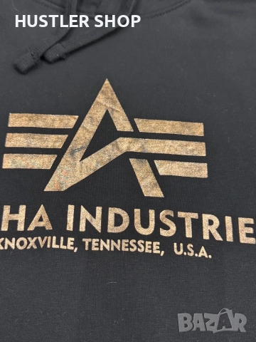 Мъжки суитшърт ALPHA INDUSTRIES. Размер L, снимка 4 - Спортни дрехи, екипи - 52861494