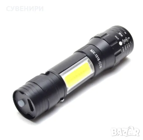 Метален фенер с LED светлина и акумулаторна батерия, снимка 2 - Прожектори - 49273188