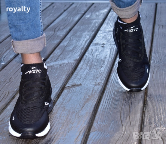 Мъжки Маратонки Nike Air Max 270 Winter цвят: чрно-бяло, снимка 2 - Маратонки - 51636181