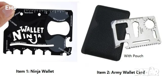Wallet ninja 18 в 1 мултифункционален инструмент за портфейл , снимка 2 - Други инструменти - 48743755