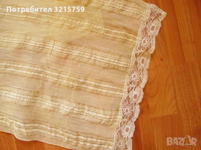 Стара ръчно тъкана кърпа,носия,дантела,копринен кенар, снимка 6 - Антикварни и старинни предмети - 35557765