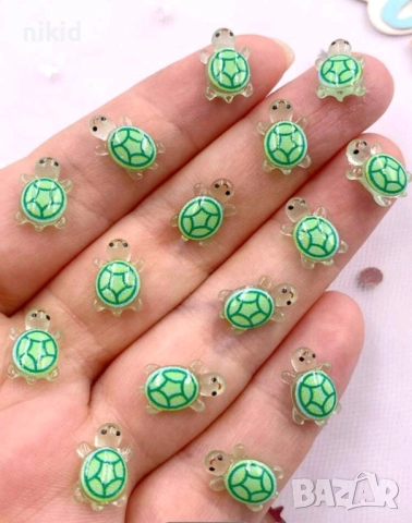 Костенурка костенурки  акрил фигурка бижу за нокти декорация украса за маникюр и др крафт