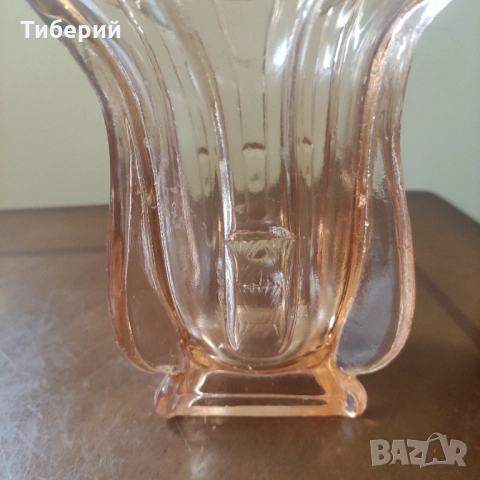 Стъклена ваза стара, снимка 7 - Вази - 52025457
