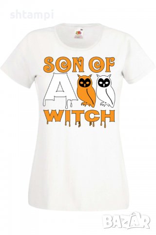 Дамска тениска Son Of A Witch 1,Halloween,Хелоуин,Празник,Забавление,Изненада,Обичаи,, снимка 2 - Тениски - 38138197