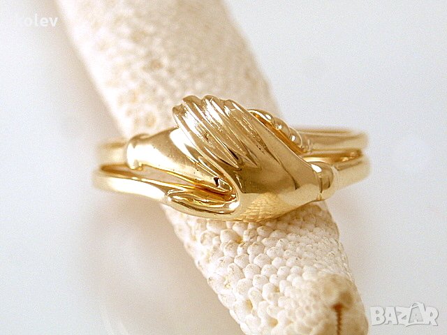 Продаден!златен пръстен - АЗ и ТИ заедно, 2.62 грама, размер 50, снимка 5 - Пръстени - 27831755