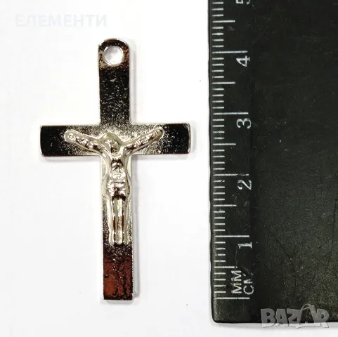 Метален Елемент / Медальон - КРЪСТ, снимка 2 - Колиета, медальони, синджири - 47287973