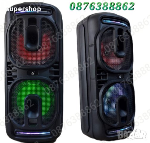 Голяма Караоке Колона, Тонколона 16” Инча Микрофон Блутут 60см., снимка 5 - Тонколони - 42950000