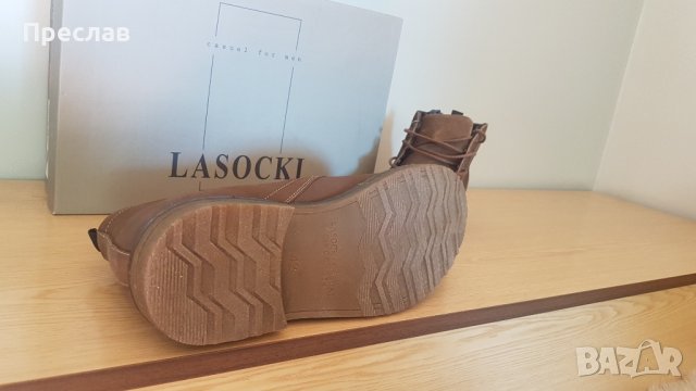 Мъжки боти от набук кафяв цвят, снимка 3 - Мъжки боти - 44062345