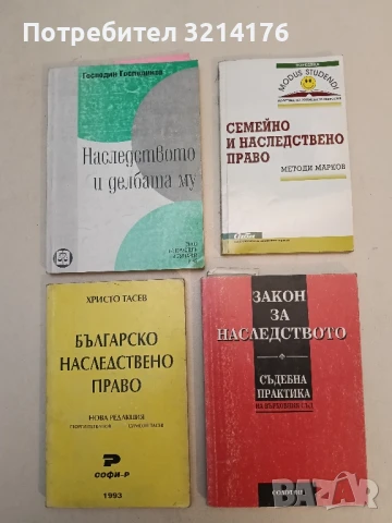 Закон за наследството: Съдебна практика на Върховния съд. Текст 1952-1997 – Сборник (1998)