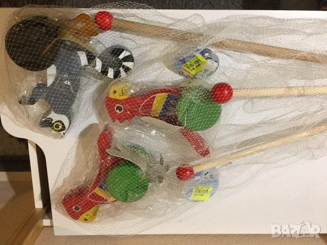 3бр. детски бебешки буталки буталка дървена папагал разходка, снимка 2 - Други - 52131779