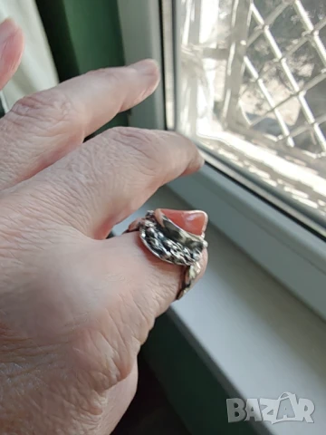 Авторска изработка масивен сребърен пръстен с карнеол, снимка 7 - Пръстени - 36523367