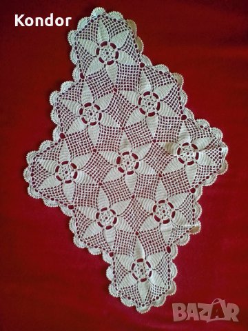 Ромбоид, плетен на една кука, снимка 2 - Декорация за дома - 34961606