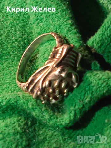 ЕФЕКТЕН ФИГУРАЛЕН СРЕБЪРЕН ПРЪСТЕН ДРАКОН СРЕБРО 925 ХУДОЖЕСТВЕНА РЪЧНА МАЙСТОРСКА ИЗРАБОТКА 49307, снимка 17 - Пръстени - 49246182