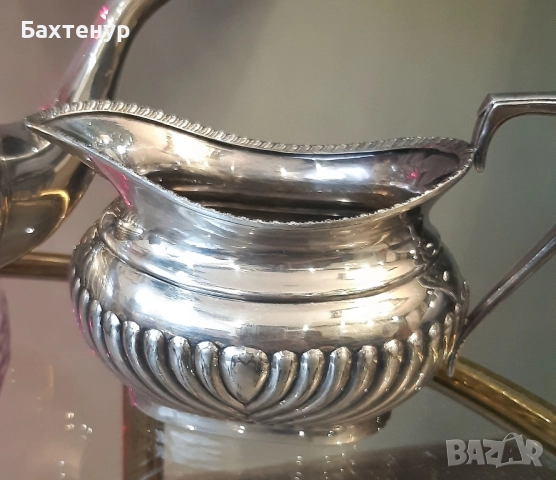 Посребрен английски сет, снимка 7 - Антикварни и старинни предмети - 52295141