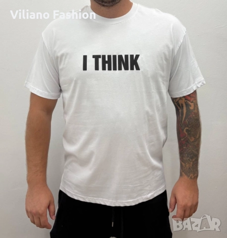 Мъжка тениска I THINK, снимка 2 - Тениски - 52302333
