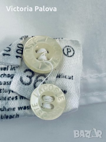 Бяла риза LACOSTE оригинал, премиум-памук, снимка 8 - Ризи - 36702430