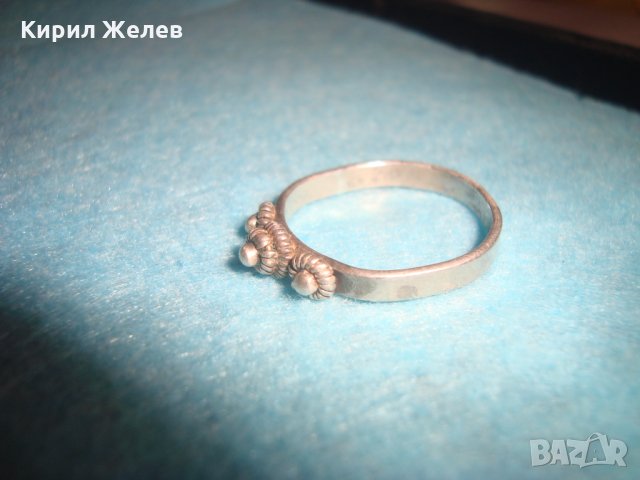 СРЕБЪРЕН ВЪЗРОЖДЕНСКИ ФИЛИГРАНЕН ПРЪСТЕН ВИСОКА ПРОБА СРЕБРО РЪЧНА ЮВЕЛИРНА СТАРА ИЗРАБОТКА 25113, снимка 11 - Антикварни и старинни предмети - 34628450