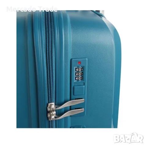 Куфар с колелца Mercado Тrade, 87л., Син, снимка 4 - Куфари - 47662451