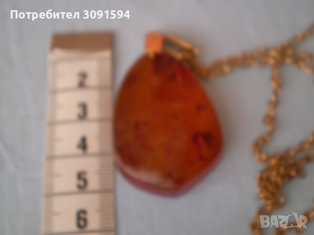 Стара руско позлатена капка висулка  с кехлибар  10 гр, снимка 7 - Антикварни и старинни предмети - 36880170