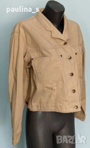 Дънково яке в цвят "Сахара" / късо дънково яке / голям размер 