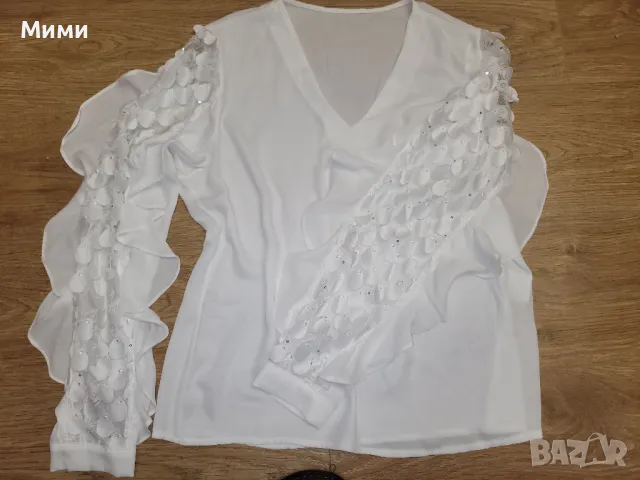 Бяла риза Lucy, снимка 4 - Ризи - 48624539