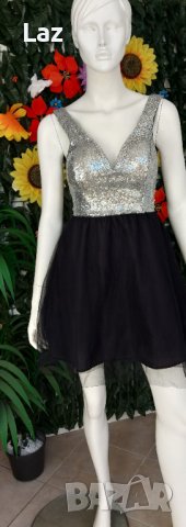 официална обемна рокля обсипана с пайети, снимка 6 - Рокли - 43501319