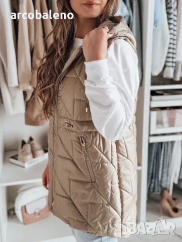 Дамска преходна ватирана жилетка OLINVIA, 2цвята , снимка 7 - Якета - 49055603