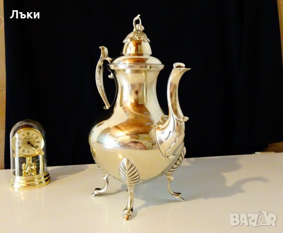 Английска бронзова кана,чайник 1.4 кг.,2 литра., снимка 3 - Антикварни и старинни предмети - 26268926