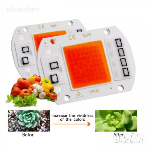 Плочка 20W, 30W LED COB GROWLIGHT за отглеждане на растения , снимка 11 - Друга електроника - 38094821