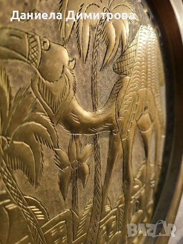 Месингова чиния, снимка 3 - Антикварни и старинни предмети - 39548989