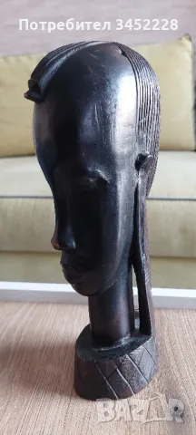 Дърворезба Африка масив за колекционери 25см , снимка 2 - Антикварни и старинни предмети - 48548531