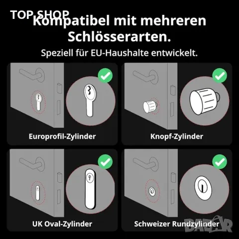 SwitchBot WiFi Smart Lock Pro с клавиатура със сензорен екран, интелигентно заключване, снимка 5 - Друга електроника - 48738892