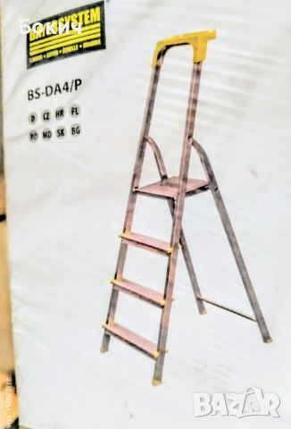 Алуминиеви стълби с 4 стъпала Bayersystem, 2 броя, снимка 2 - Други - 52914337